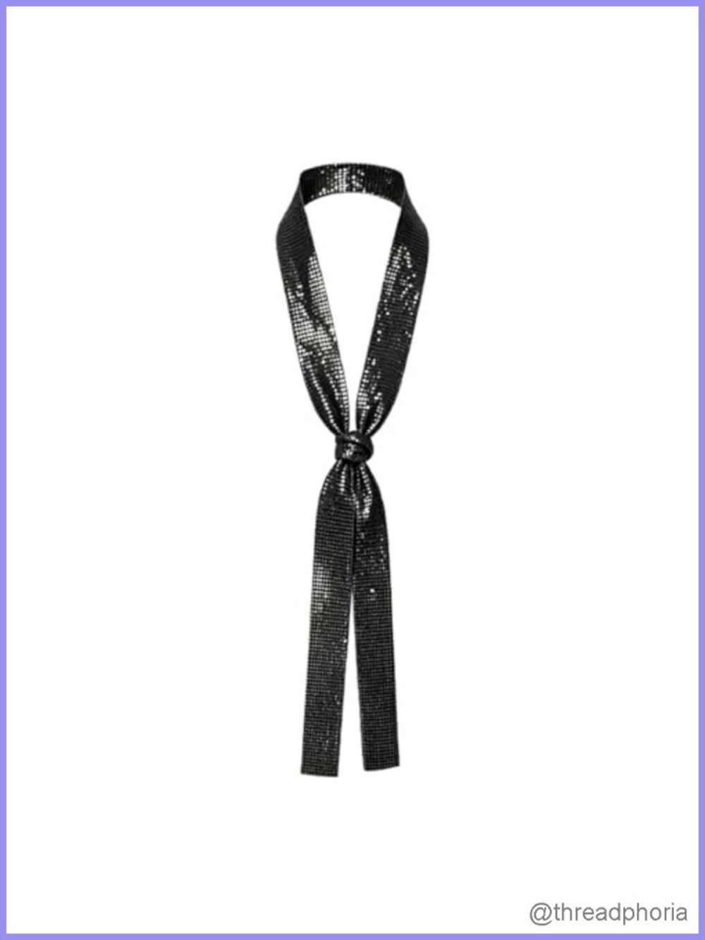 Sequin Skinny Scarf Tie for Women Glitter Wrap Belt 62 In
